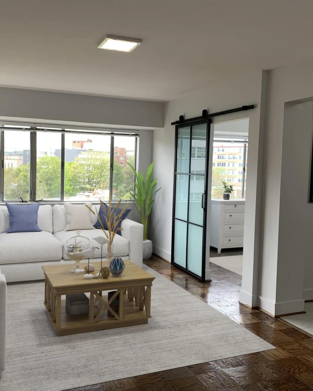 the elise dc apartments living room